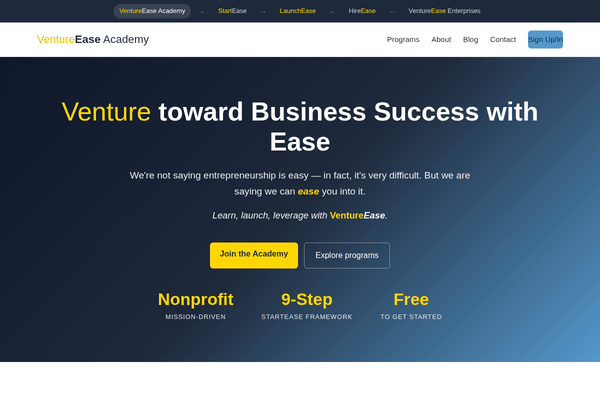 VentureEase Academy in motion