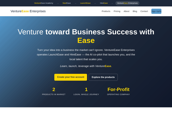 VentureEase Enterprises in motion