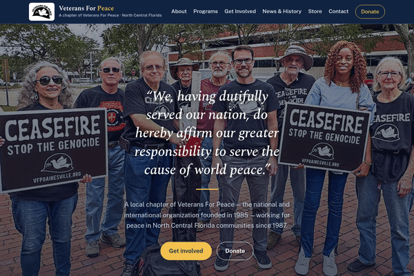 Veterans For Peace NCF in motion